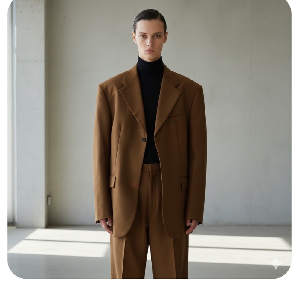 Men's We11done Tan Blazer Suit